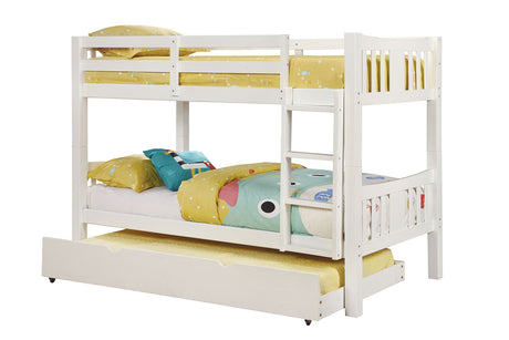 Cameron White Twin/Twin Bunk Bed from Furniture of America - Luna Furniture