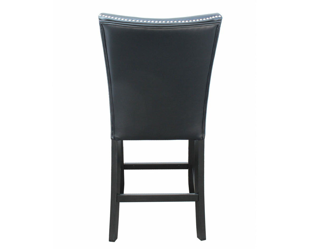 Camila 24″ Counter Stool, Black Leatherette, Set of 2 from Steve Silver - Luna Furniture