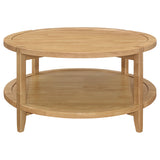 Camillo Maple 3-Piece Round Coffee and End Table Set from Coaster - Luna Furniture
