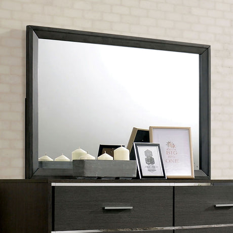 Camryn Warm Gray Mirror (Mirror Only) from Furniture of America - Luna Furniture