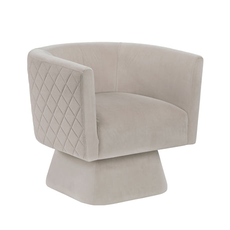 Candace Taupe Velvet Swivel Accent Chair from Homelegance - Luna Furniture