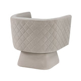 Candace Taupe Velvet Swivel Accent Chair from Homelegance - Luna Furniture