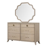 Candra Natural Oak Mirror (Mirror Only) from Furniture of America - Luna Furniture