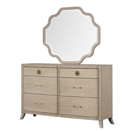 Candra Natural Oak Mirror (Mirror Only) from Furniture of America - Luna Furniture
