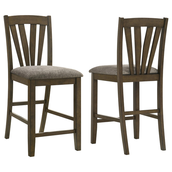 Canfield Brown Counter Height Chair, Set of 2