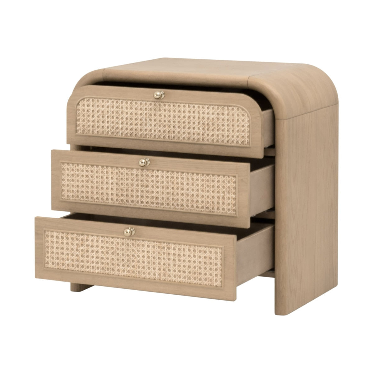 Cannes 3-drawer Nightstand from Essentials For Living - Luna Furniture