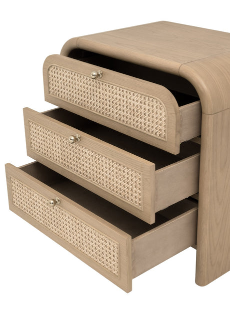 Cannes 3-drawer Nightstand from Essentials For Living - Luna Furniture