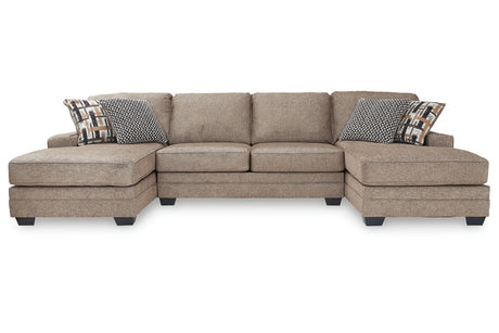 Cannonbrook Nutmeg 3-Piece Double Chaise Sectional from Ashley - Luna Furniture