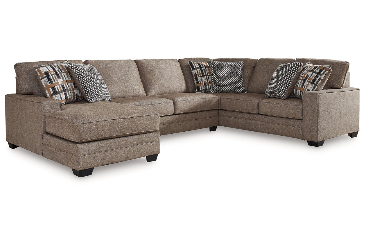 Ashley Cannonbrook Nutmeg 3-Piece Sectional with Chaise 98201S1