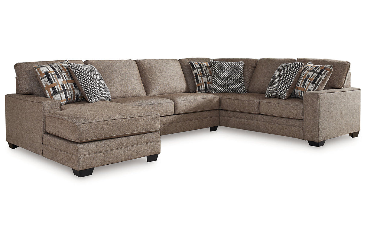 Cannonbrook Nutmeg 3-Piece LAF Chaise Sectional from Ashley - Luna Furniture