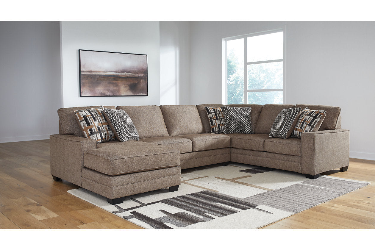 Ashley Cannonbrook Nutmeg 3-Piece Sectional with Chaise 98201S1