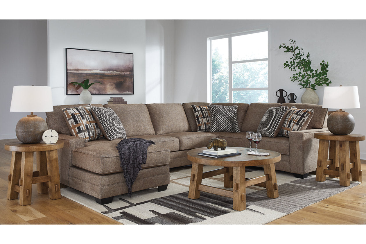 Ashley Cannonbrook Nutmeg 3-Piece Sectional with Chaise 98201S1