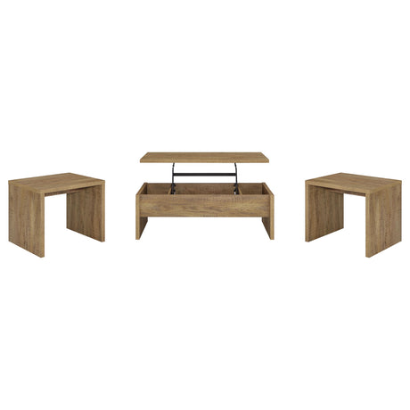 Canoga Mango 3-Piece Lift Top Cocktail Coffee Table Set from Coaster - Luna Furniture