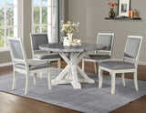 Canova White/Gray Round Marble Top Dining Room Set from Steve Silver - Luna Furniture