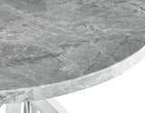 Canova White/Gray Round Marble Top Dining Room Set from Steve Silver - Luna Furniture