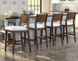 Canton Mocha 24" Upholstered Counter Stool, Set of 2 from Steve Silver - Luna Furniture