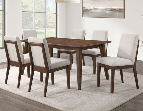 Canton Mocha 7-Piece Upholstered Dining Set from Steve Silver - Luna Furniture