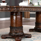Canyonville Brown Cherry 9-Piece Dining Room Set from Furniture of America - Luna Furniture