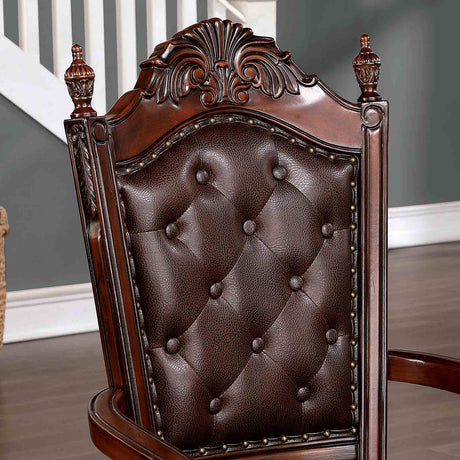 Canyonville Brown Cherry 9-Piece Dining Room Set from Furniture of America - Luna Furniture