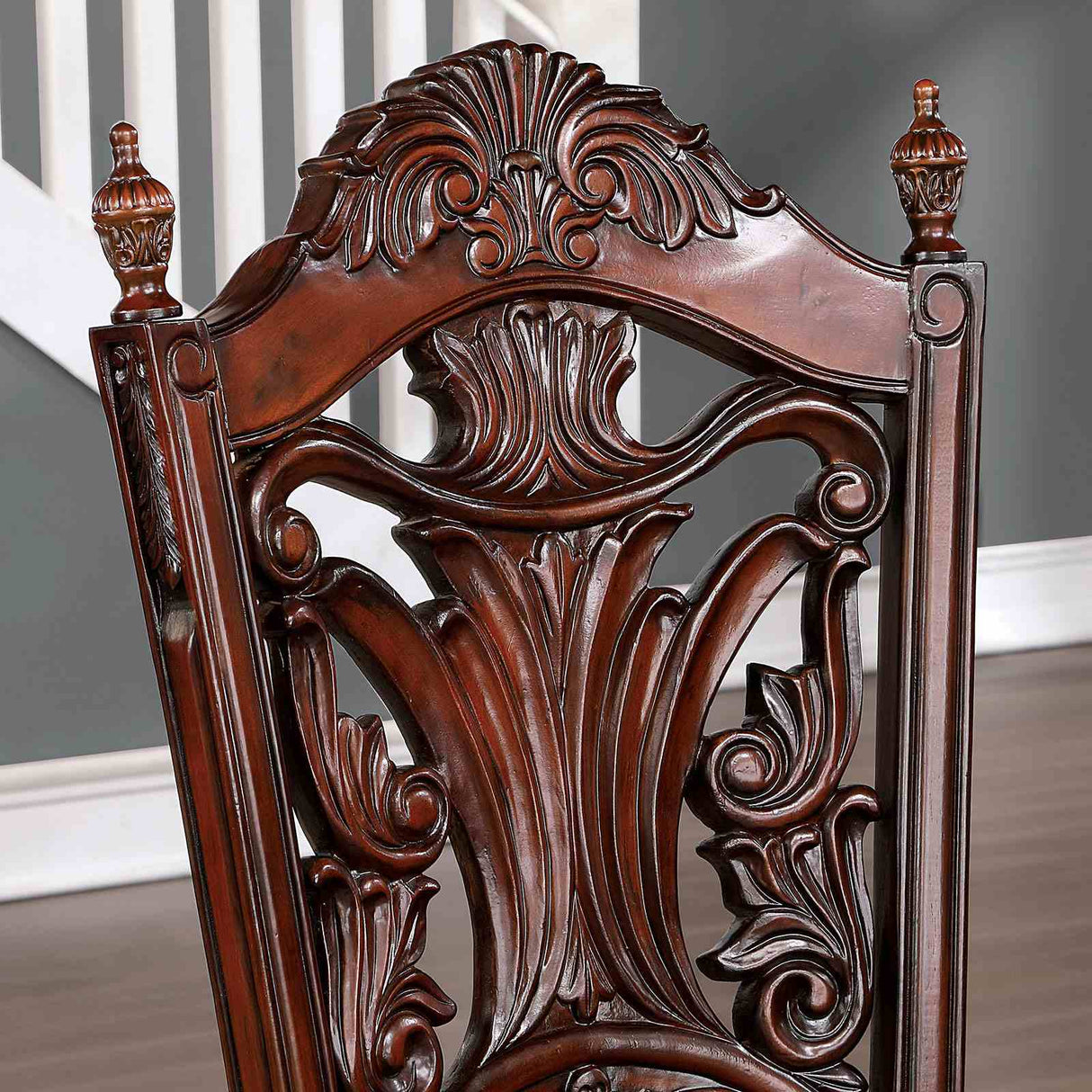 Canyonville Brown Cherry 9-Piece Dining Room Set from Furniture of America - Luna Furniture