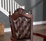 Canyonville Brown Cherry/Dark Brown Arm Chair from Furniture of America - Luna Furniture