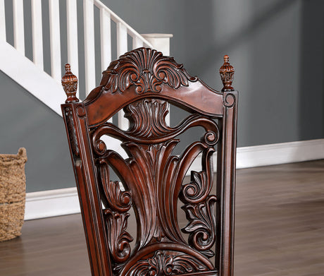 Canyonville Brown Cherry/Dark Brown Side Chair from Furniture of America - Luna Furniture