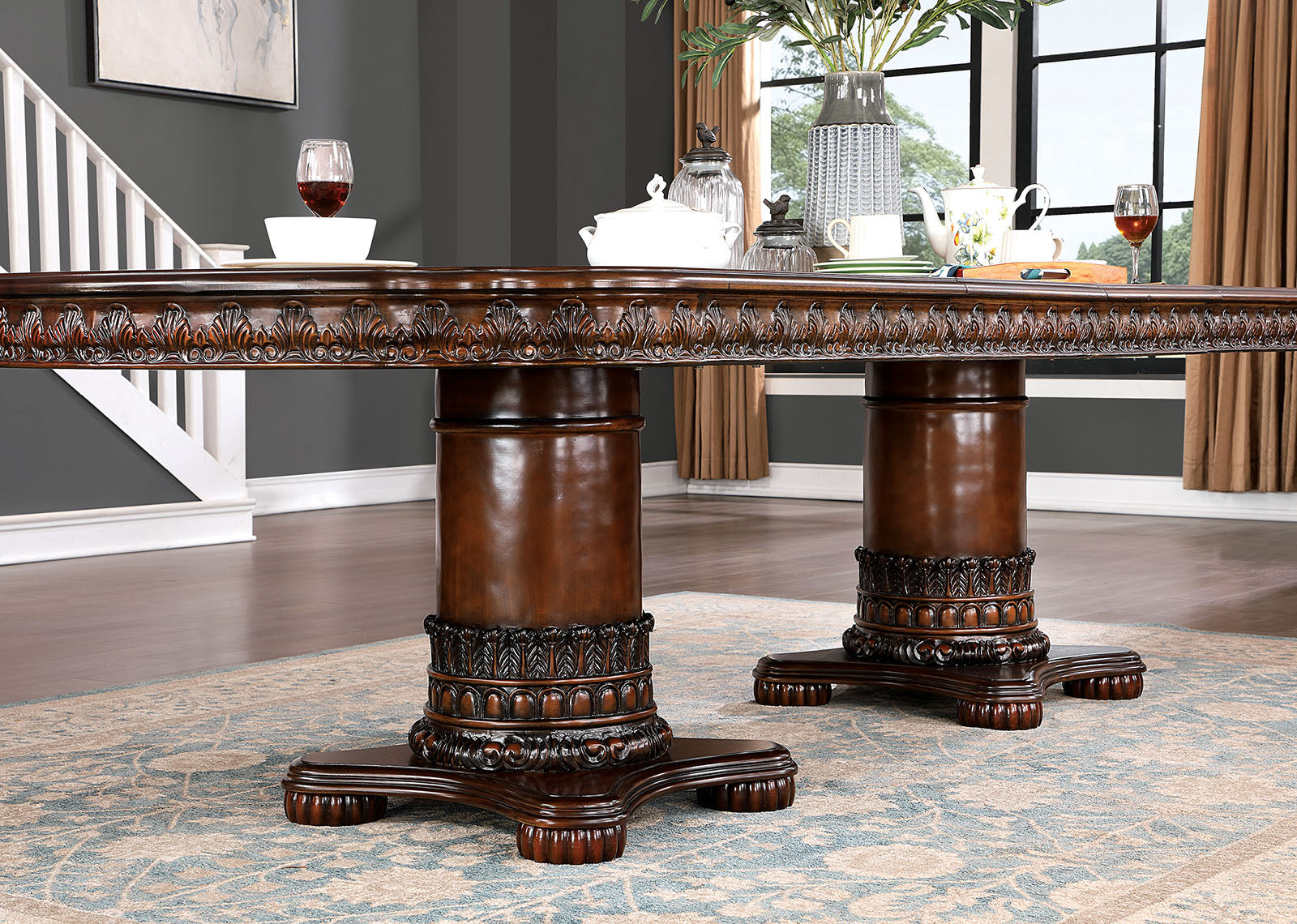 Canyonville Brown Cherry Dining Table – Luna Furniture
