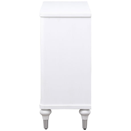Cardella Distressed White 2-Door Mandala Accent Cabinet from Coaster - Luna Furniture