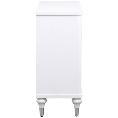 Cardella Distressed White 2-Door Mandala Accent Cabinet from Coaster - Luna Furniture