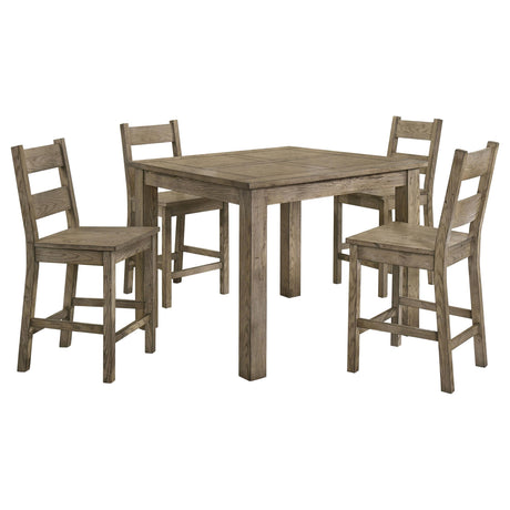 Cardova Vineyard Oak 5-Piece Counter Height Dining Set from Coaster - Luna Furniture