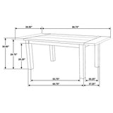 Cardova Vineyard Oak 5-Piece Extension Table Dining Set from Coaster - Luna Furniture