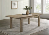 Cardova Vineyard Oak 87-inch Solid Wood Extension Dining Table from Coaster - Luna Furniture