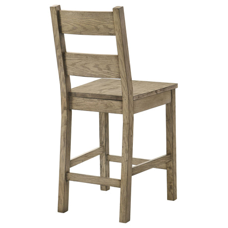 Cardova Vineyard Oak Counter Height Dining Chair, Set of 2 from Coaster - Luna Furniture