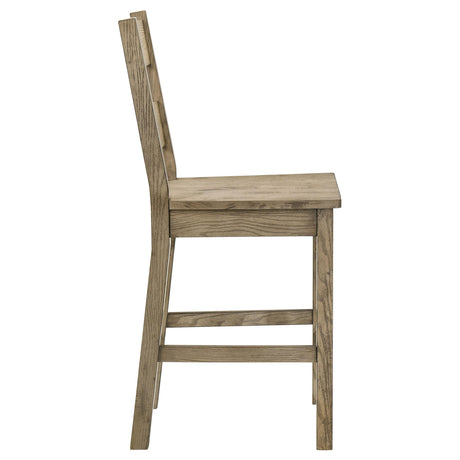 Cardova Vineyard Oak Counter Height Dining Chair, Set of 2 from Coaster - Luna Furniture
