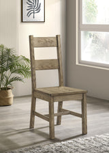 Cardova Vineyard Oak Solid Wood Dining Side Chair, Set of 2 from Coaster - Luna Furniture