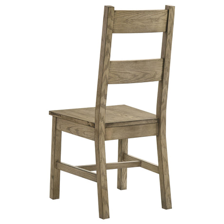Cardova Vineyard Oak Solid Wood Dining Side Chair, Set of 2 from Coaster - Luna Furniture