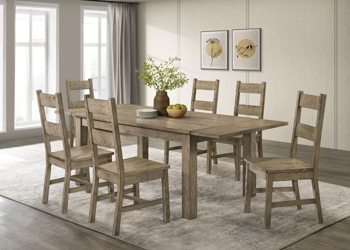Cardova Vineyard Oak Solid Wood Dining Side Chair, Set of 2 from Coaster - Luna Furniture