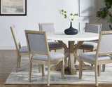 Carena 52-inch Round White Marble Top Dining Table from Steve Silver - Luna Furniture