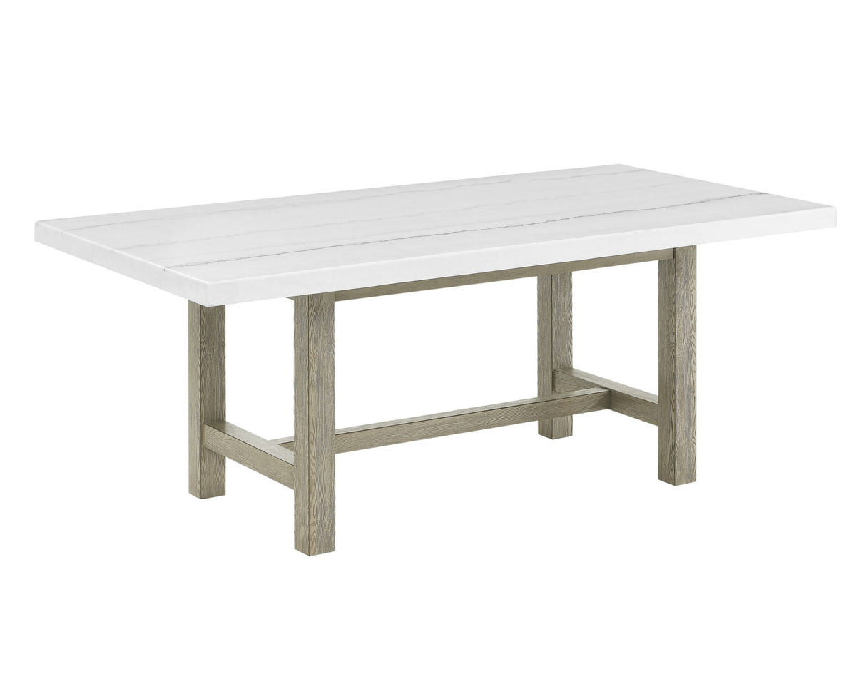 Carena 78-inch White Marble Top Dining Table from Steve Silver - Luna Furniture