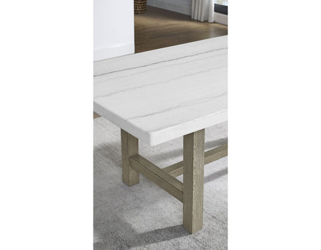 Carena 78-inch White Marble Top Dining Table from Steve Silver - Luna Furniture