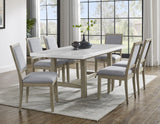 Carena 78-inch White Marble Top Dining Table from Steve Silver - Luna Furniture
