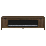 Carey Dark Pine 79-inch TV Stand Fireplace Media Console from Coaster - Luna Furniture