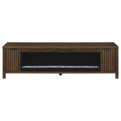 Carey Dark Pine 79-inch TV Stand Fireplace Media Console from Coaster - Luna Furniture