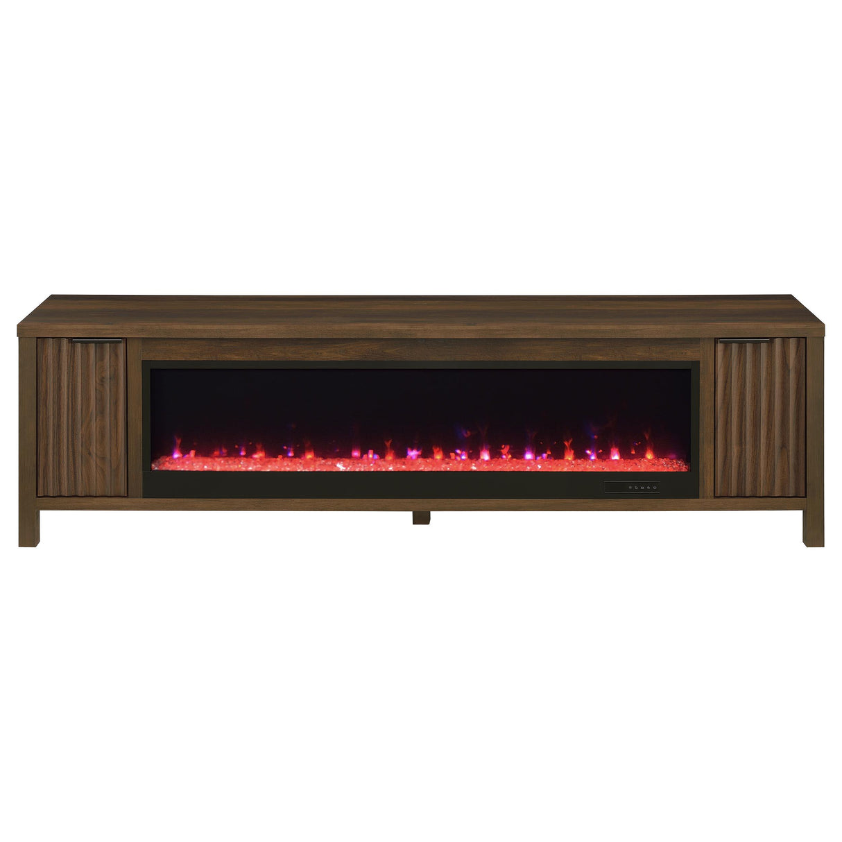 Carey Dark Pine 79-inch TV Stand Fireplace Media Console from Coaster - Luna Furniture