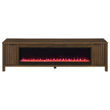 Carey Dark Pine 79-inch TV Stand Fireplace Media Console from Coaster - Luna Furniture