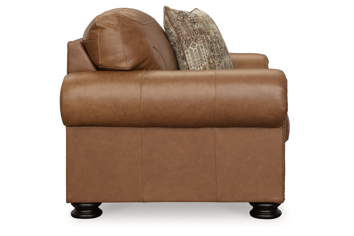 Carianna Caramel Oversized Chair and Ottoman from Ashley - Luna Furniture