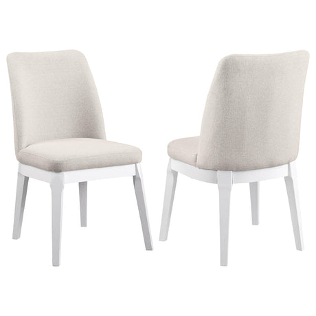 Carissa Beige Upholstered Dining Side Chair, Set of 2 from Coaster - Luna Furniture