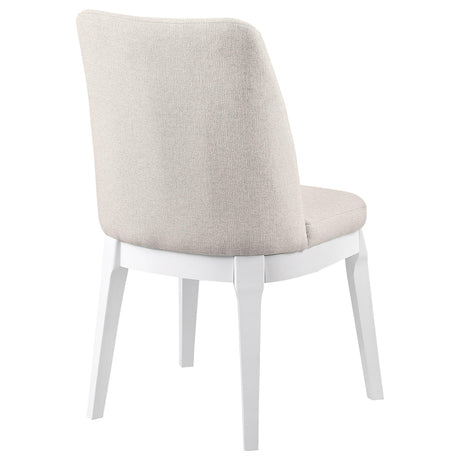 Carissa Beige Upholstered Dining Side Chair, Set of 2 from Coaster - Luna Furniture