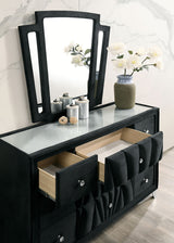 Carissa Black Mirror (Mirror Only) from Furniture of America - Luna Furniture
