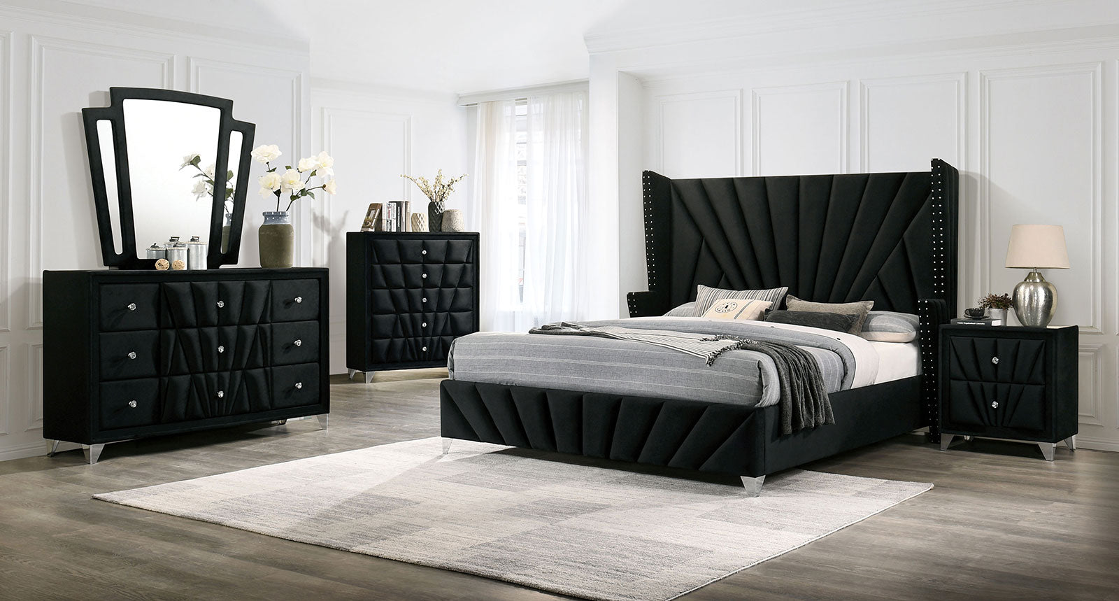 BLACKKNIGHT ブラックナイト1/20 LOVE LOVEGARDEN Carissa Black Night Stand – Luna Furniture